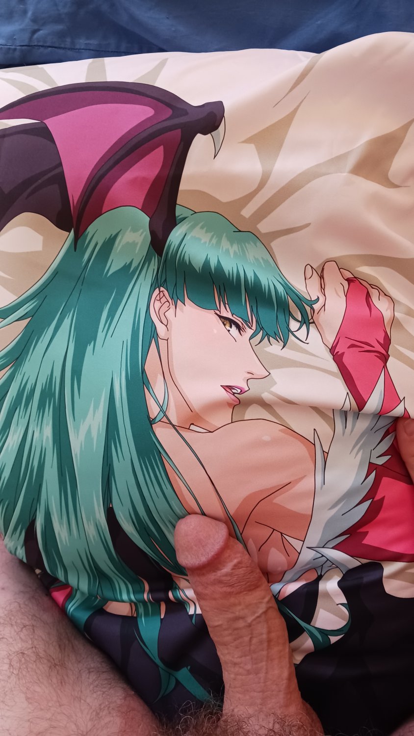 Morrigan (Darkstalkers) Dakimakura reverse side - Masturbation and Cum #ZzT2vePm